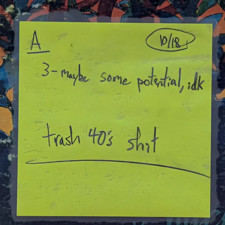 An album from Frank’s sampling collection