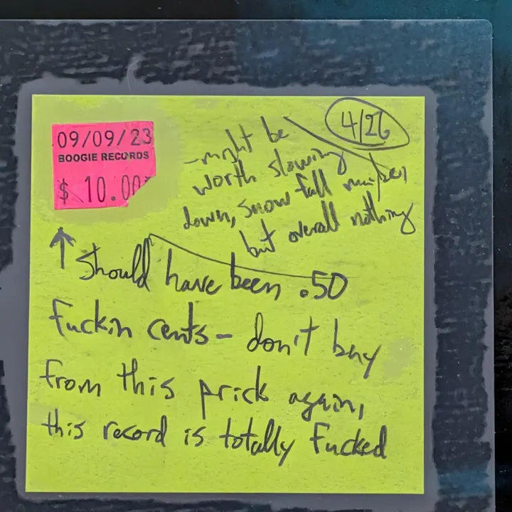 An album from Frank’s sampling collection