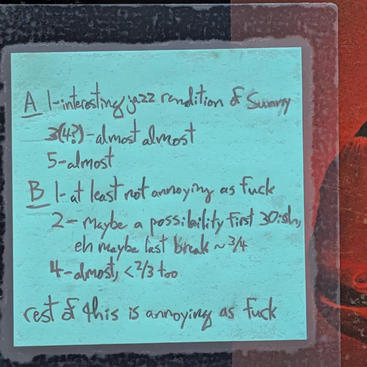 An album from Frank’s sampling collection