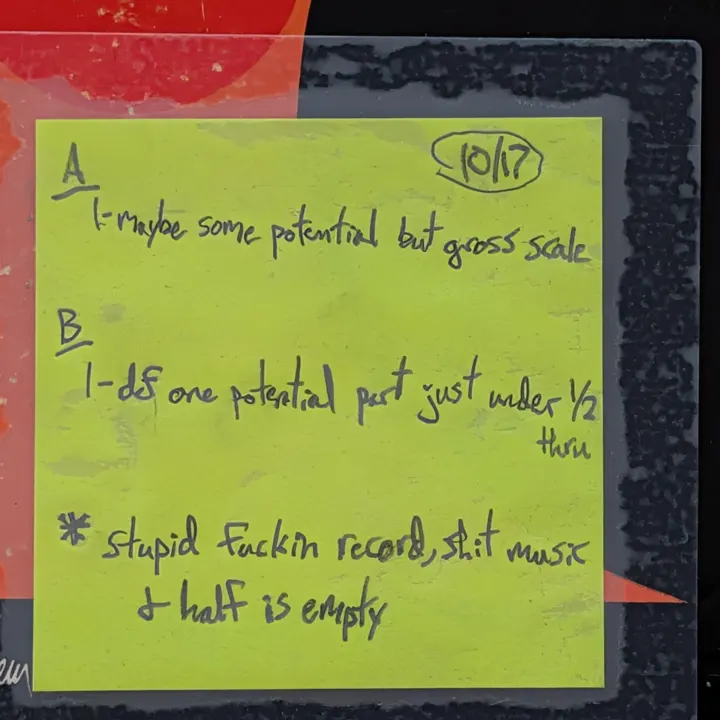 An album from Frank’s sampling collection