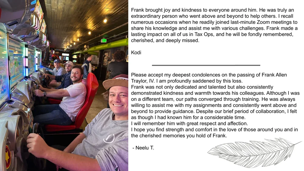 Page 5 of the Gusto tribute book