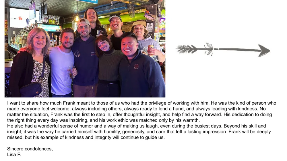 Page 15 of the Gusto tribute book