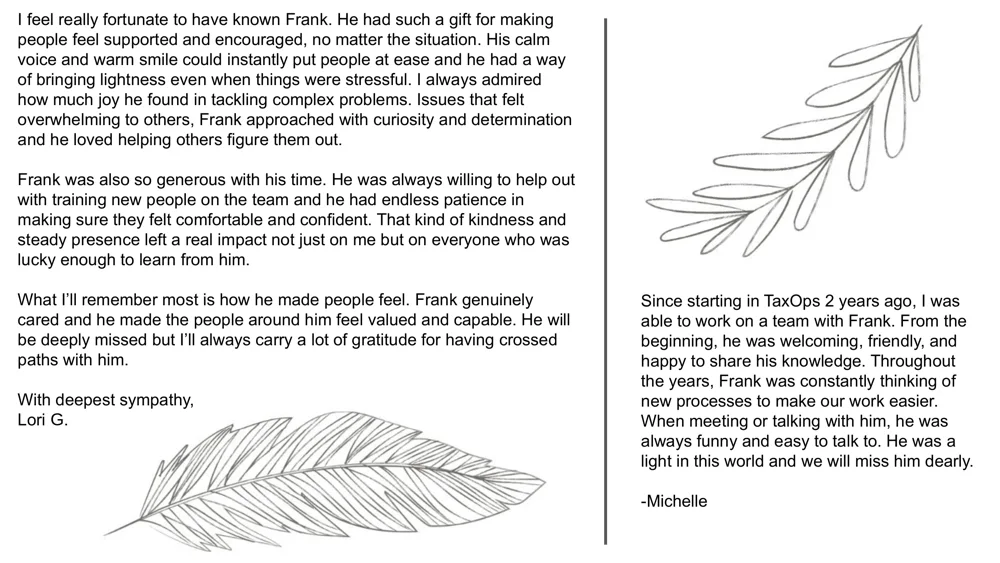 Page 19 of the Gusto tribute book